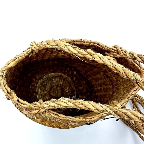 Bloomingville Natural Light Grey Hanging Planter Basket - Picture 3 of 7